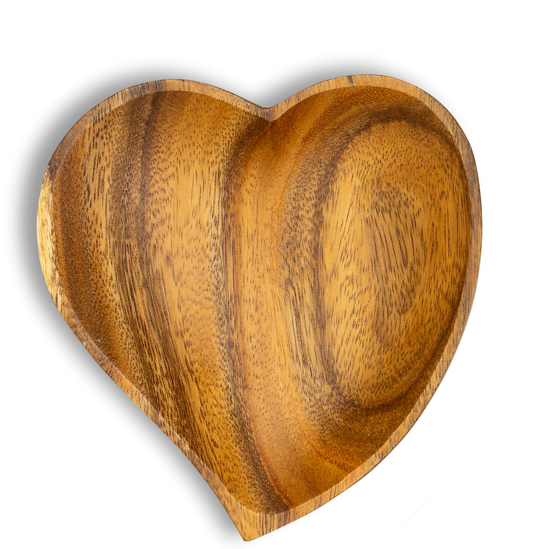 Holzschale Akazie 15cm Herz Design Snackschale Schale Obstschale Dekoschale