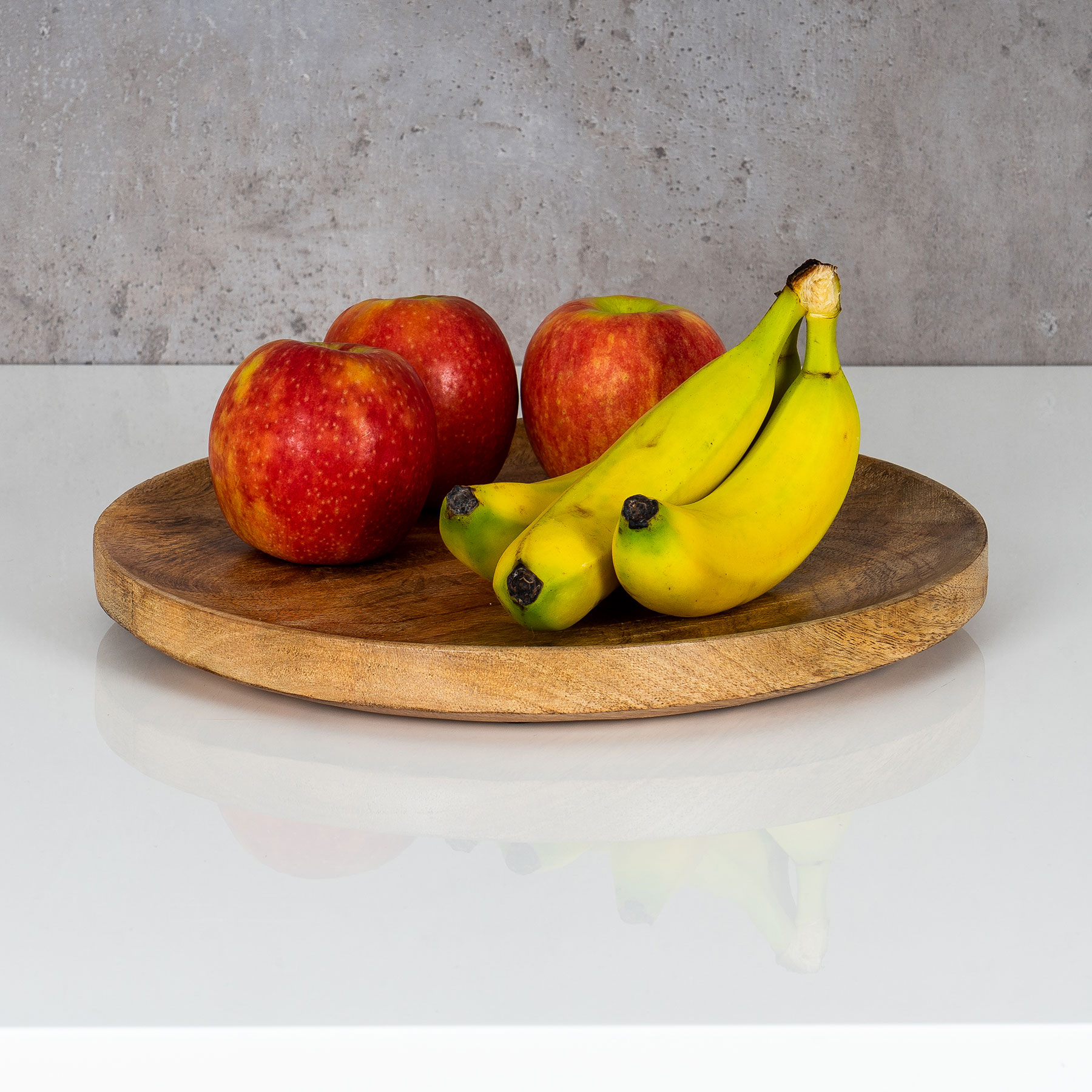 Holzschale Rund Mango Holz 30x30 cm Tischdeko Schale Obstschale Deko-Teller