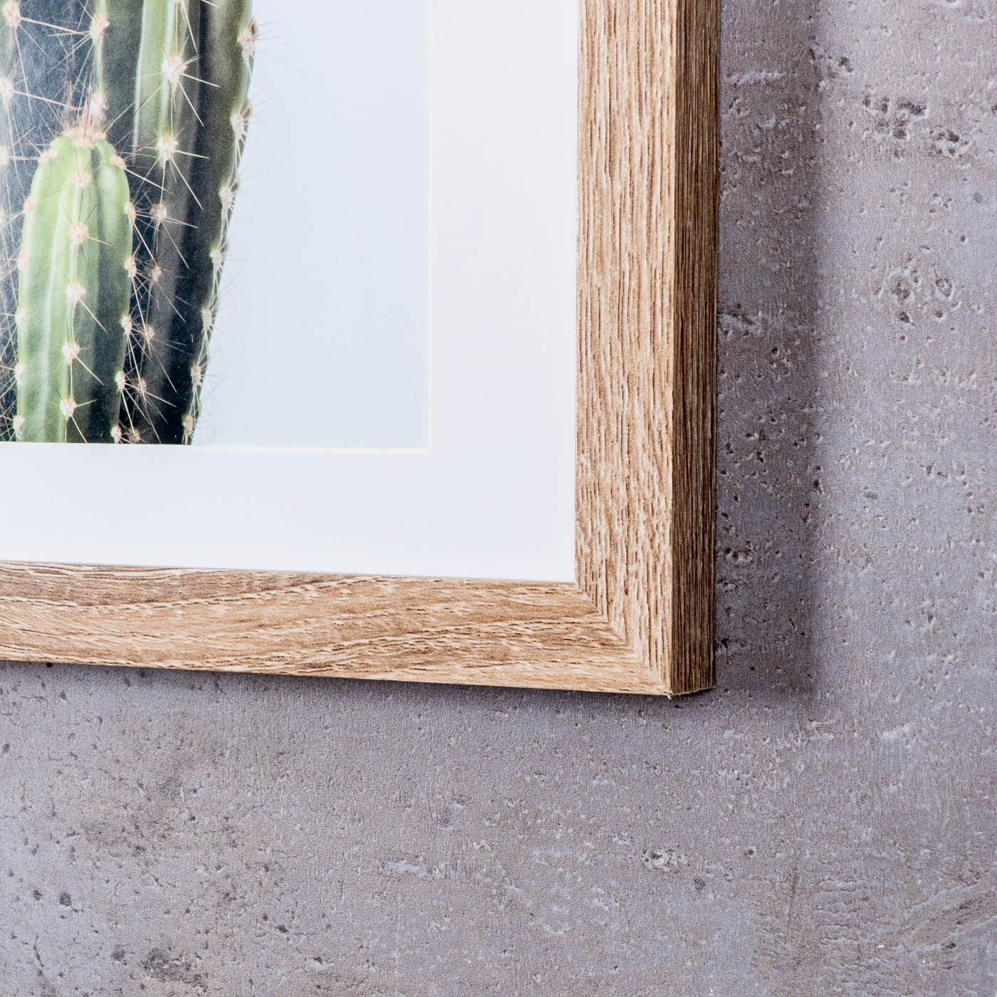 Bilderrahmen für 3 Fotos 13x18cm Eiche gekälkt Holz MDF Portrait Glasscheibe