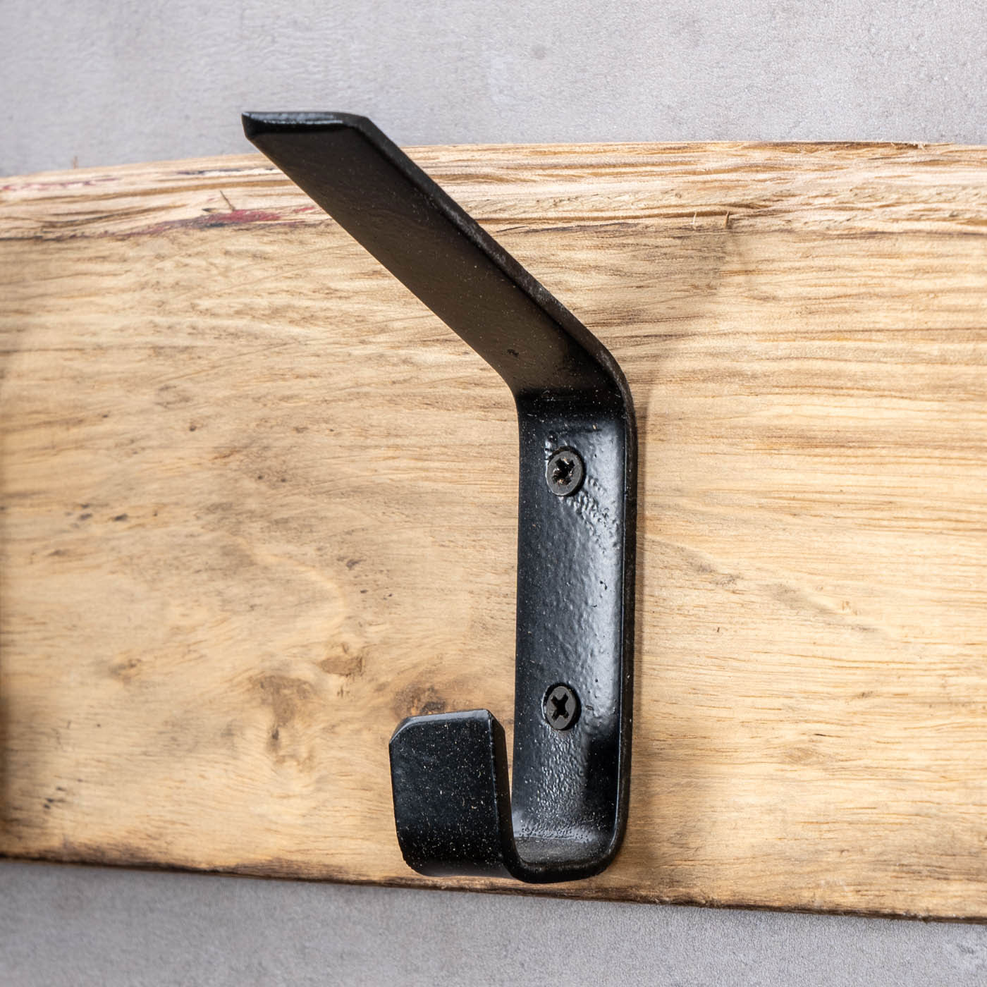 Garderobe Holz L55cm Hakenleiste 5 Haken Eiche Wanddeko Deko Kleiderhaken Natur