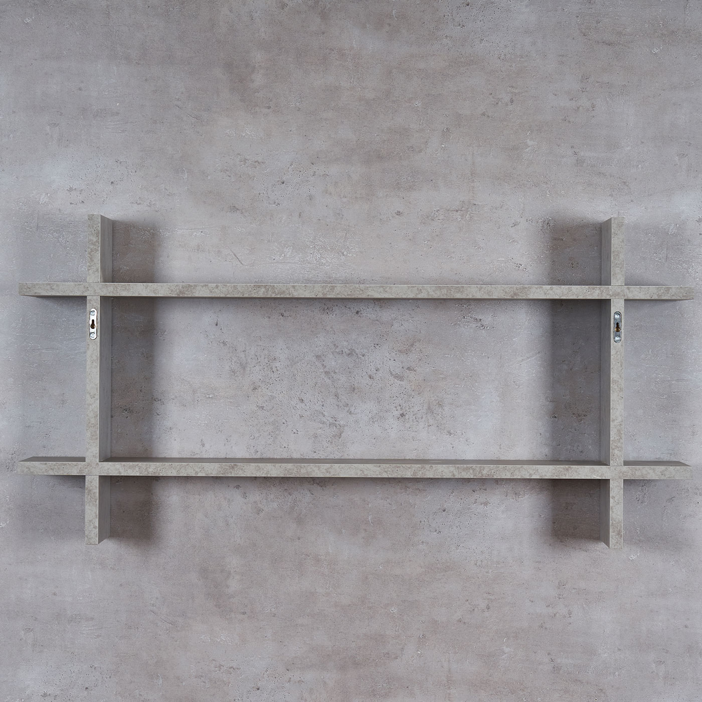 Regal BxH 98x48cm Holz Steckregal Beton-Optik Wandregal Bücherregal Vintage Deko