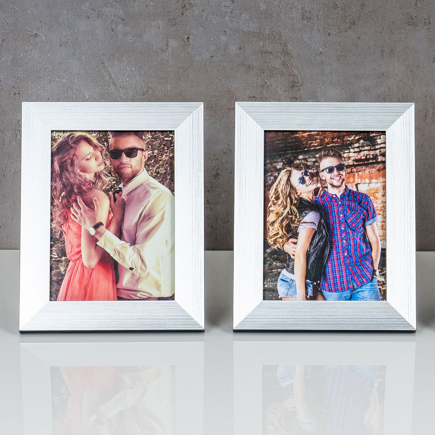 2er Set Bilderrahmen 13x18cm Aluminium Schwarz Fotorahmen Einzelrahmen Tischdeko