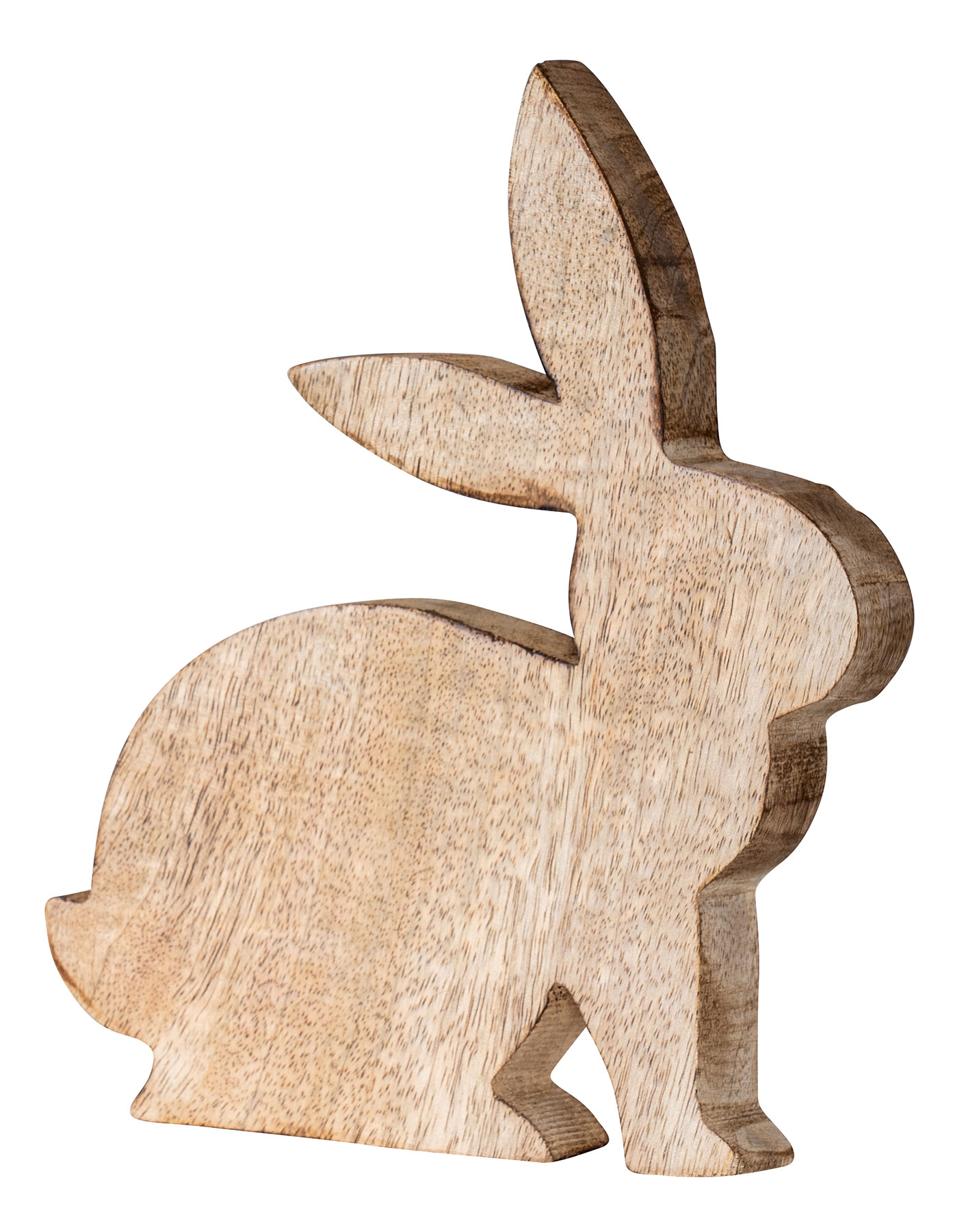 Osterhase H15cm Mangoholz Holz Hase Osterdeko Dekoaufsteller Deko Figur Frühling
