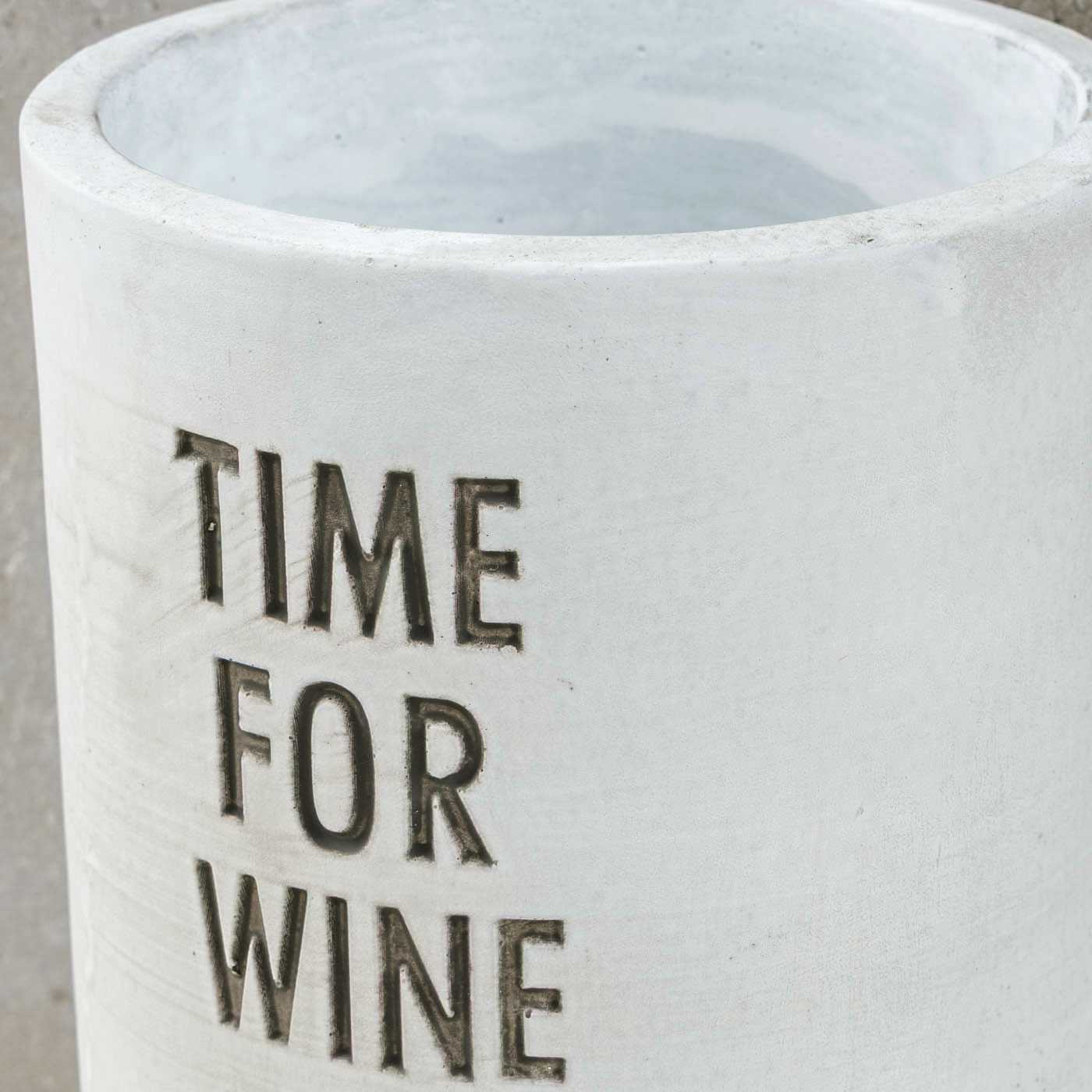 Beton Weinkühler Grau H21cm Flaschenkühler Time For Wine Sektkühler Tischdeko