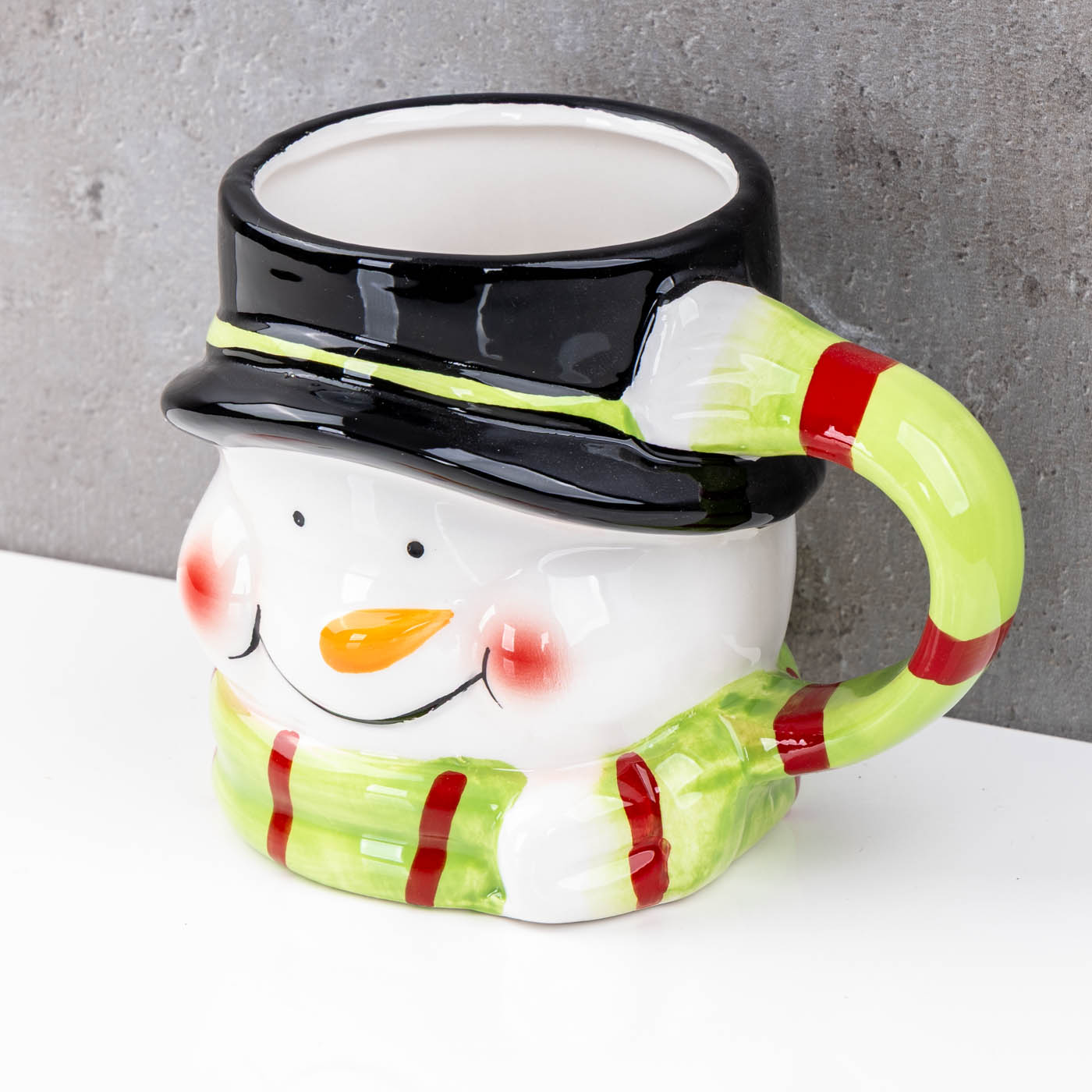 Tasse Schneemann 350ml 3D Design Keramik Kaffeetasse Becher Weihnachten