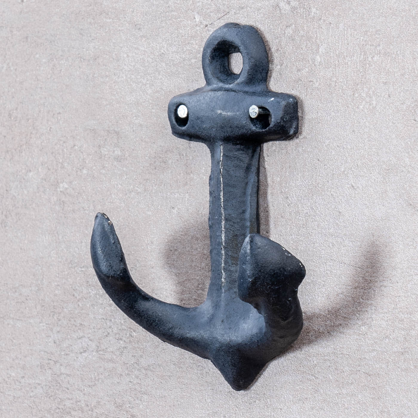 3er Set Anker Wandhaken Blau Weiß Metall Garderobenhaken Maritime Deko Metallhaken