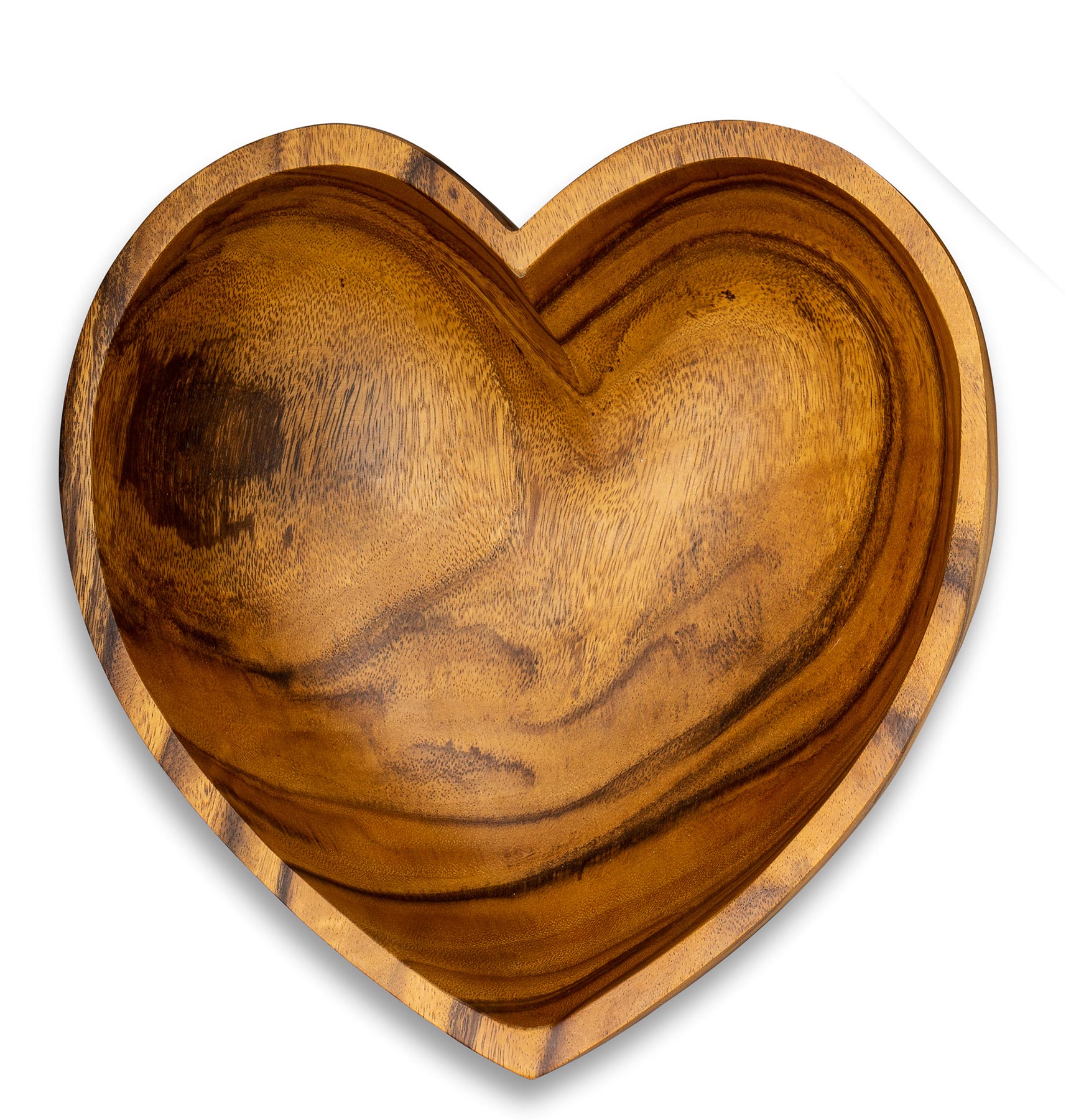 Schüssel Akazie 25x6cm Herz Holz Design Schale Obstschale Obstkorb Brotkorb
