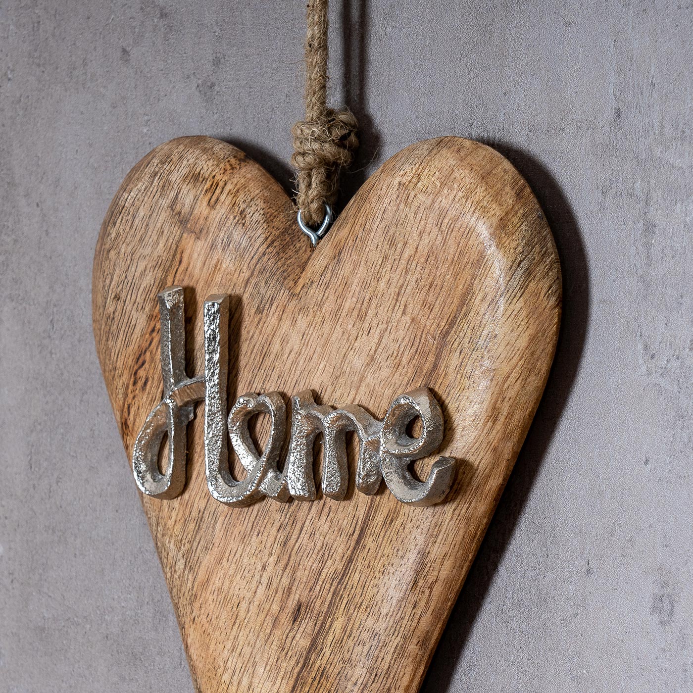 Anhänger Mango Holz Schriftzug Home H26cm Wanddeko Türschild Holzdeko Deko