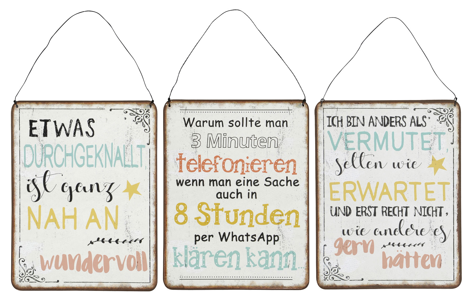 Funschild bunt mit Wunschtext