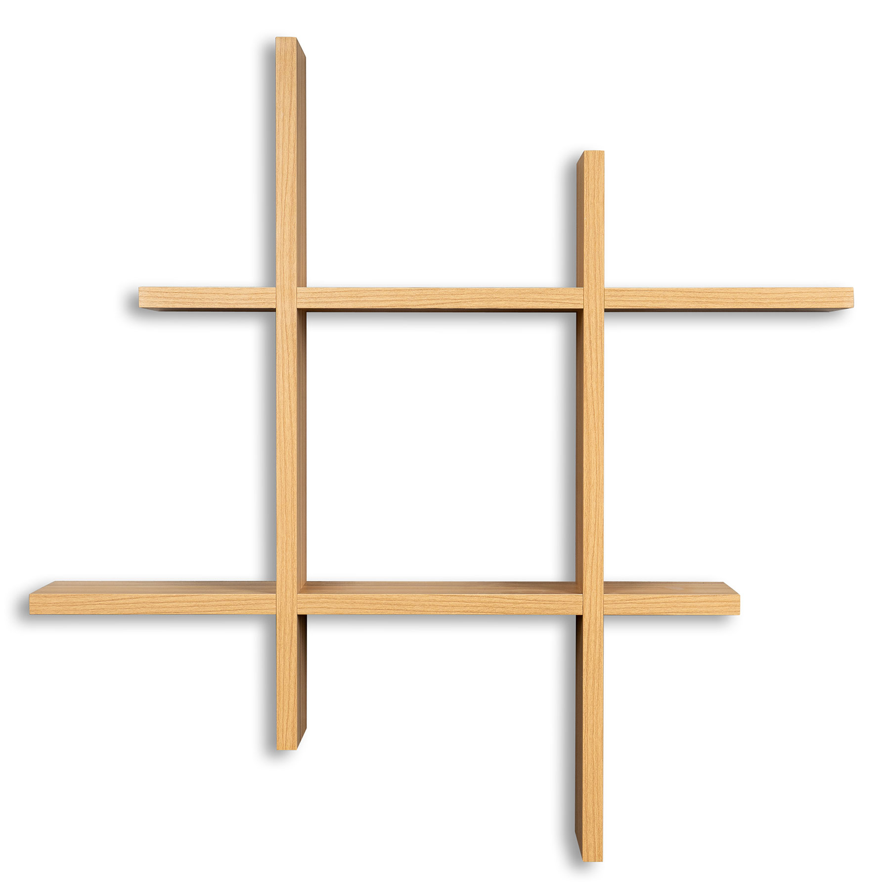 levandeo Hashtag Regal 75x75cm Wandregal Holz Kernbuche Bücherregal Hängeregal