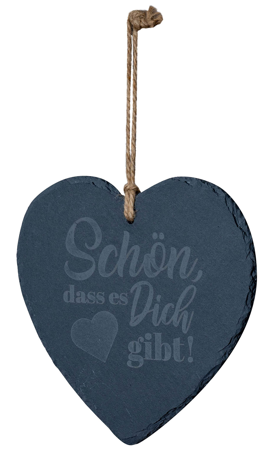 4er Set Schiefertafel Herz 20x20cm Sprüche Schieferplatte Memotafel Dekohänger