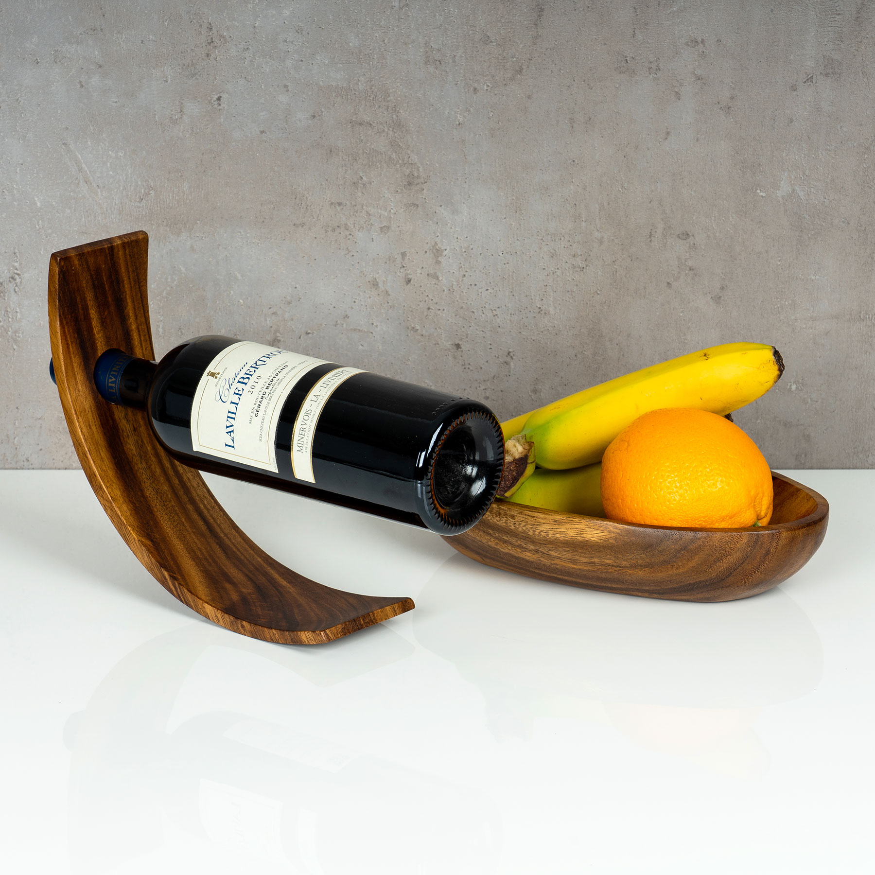 Weinflaschenhalter Holz Akazie 28x7,5cm Flaschenhalter Weinhalter Geschenkidee