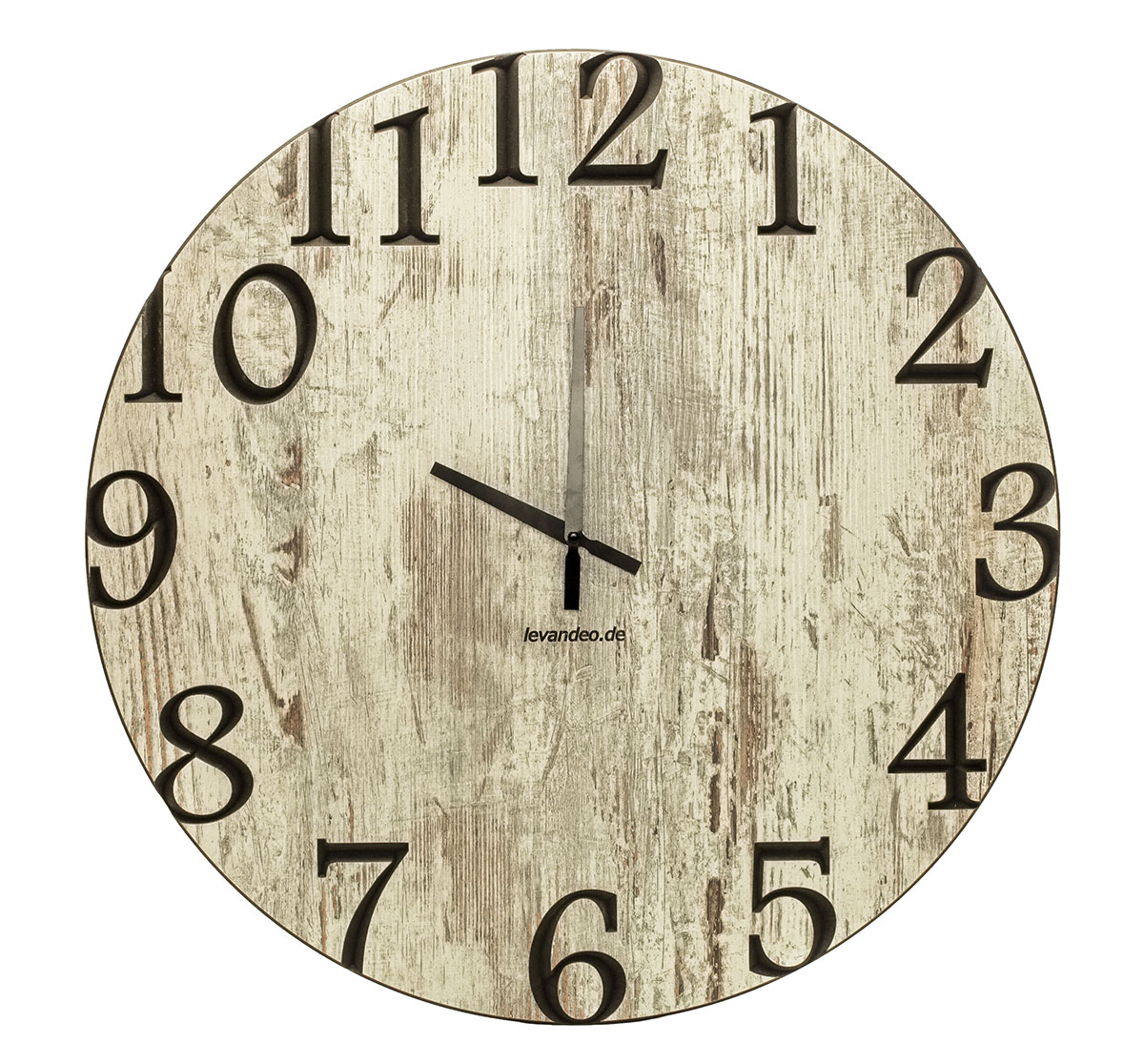 Wand-Uhr Holz 60cm Shabby Chic Deutsche Herstellung klassisch Marke