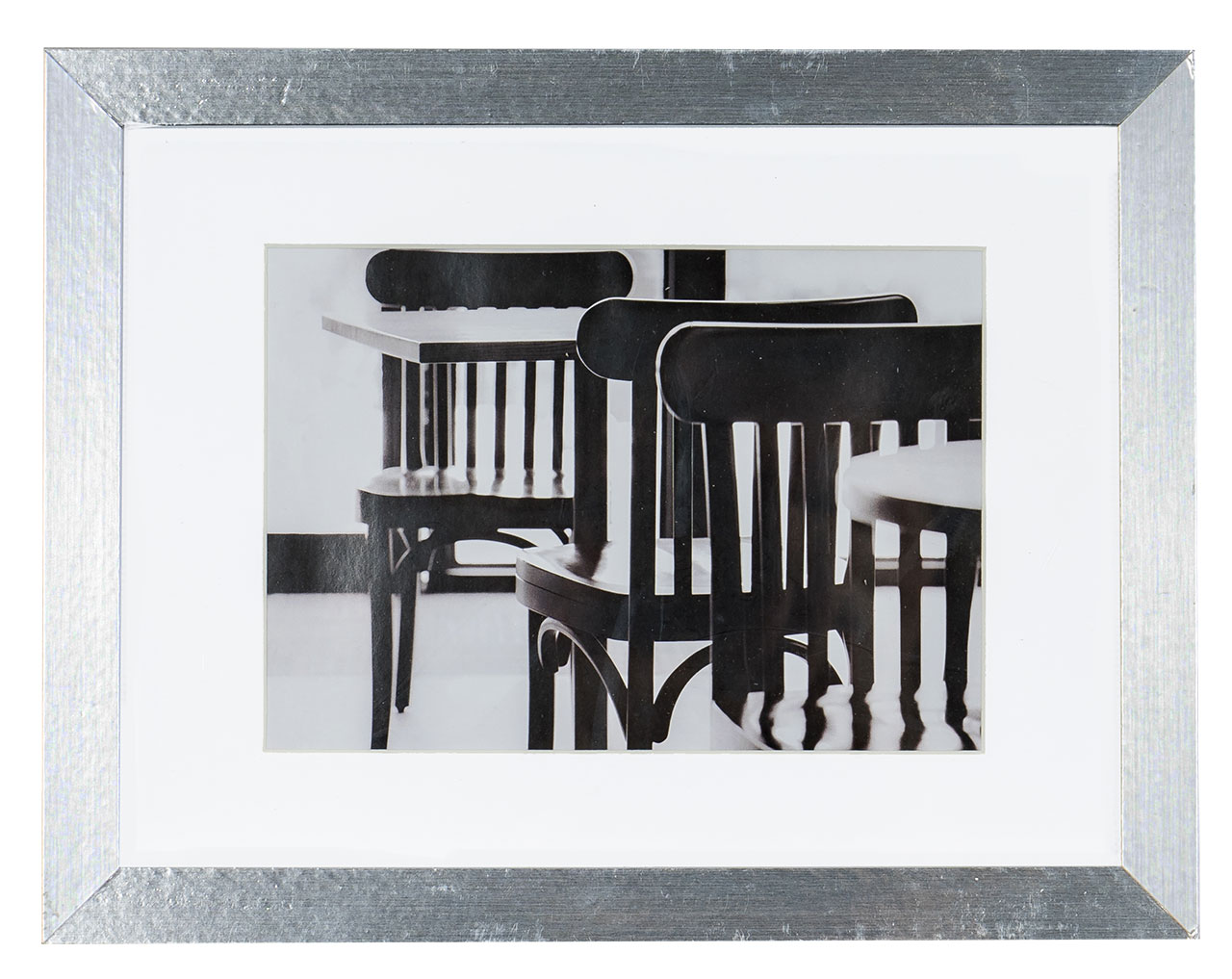 levandeo Bilderrahmen 13x18cm Aluminium Optik Holz MDF Glasscheibe Passepartout