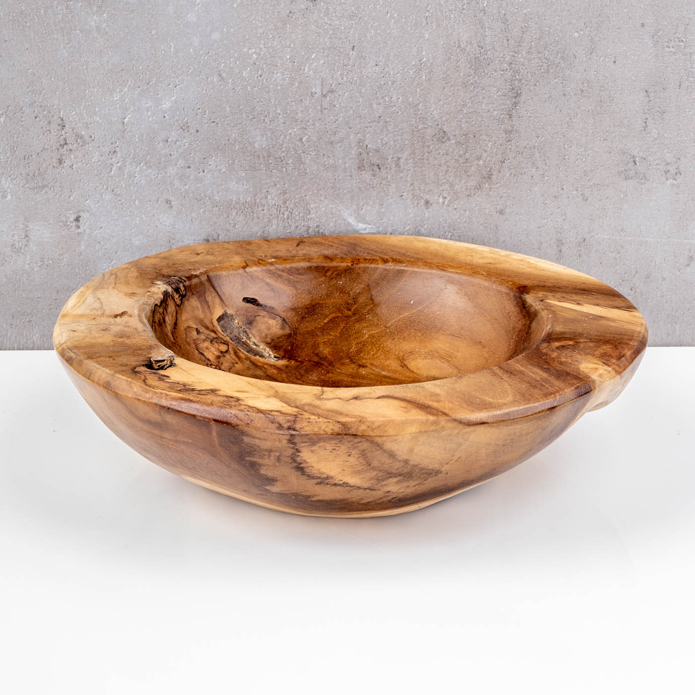 Teakholz Schale 25cm Teak Massiv Holz Obstschale Schüssel  Holzschale Dekoschale