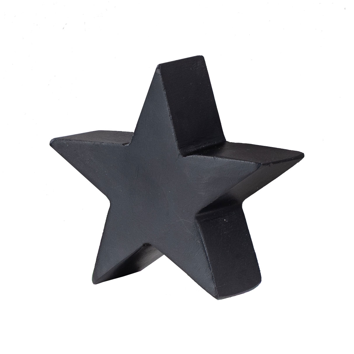 Deko-Stern Holz 10cm Schwarz Mango  Deko Tischdeko Mangoholz Holzdeko Aufsteller