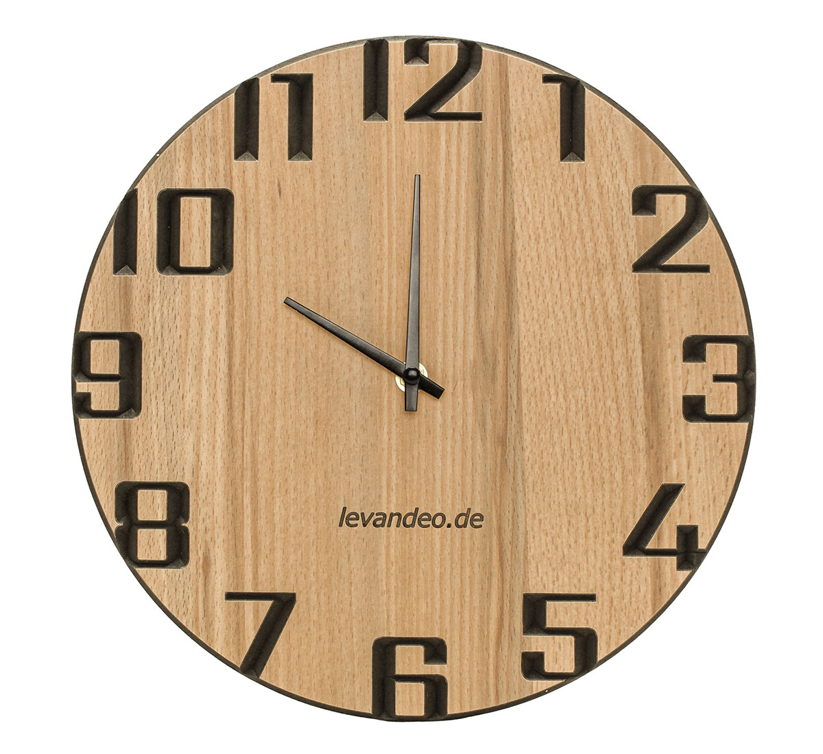 Wand-Uhr Holz 30cm Kernbuche Deutsche Herstellung modern Marke