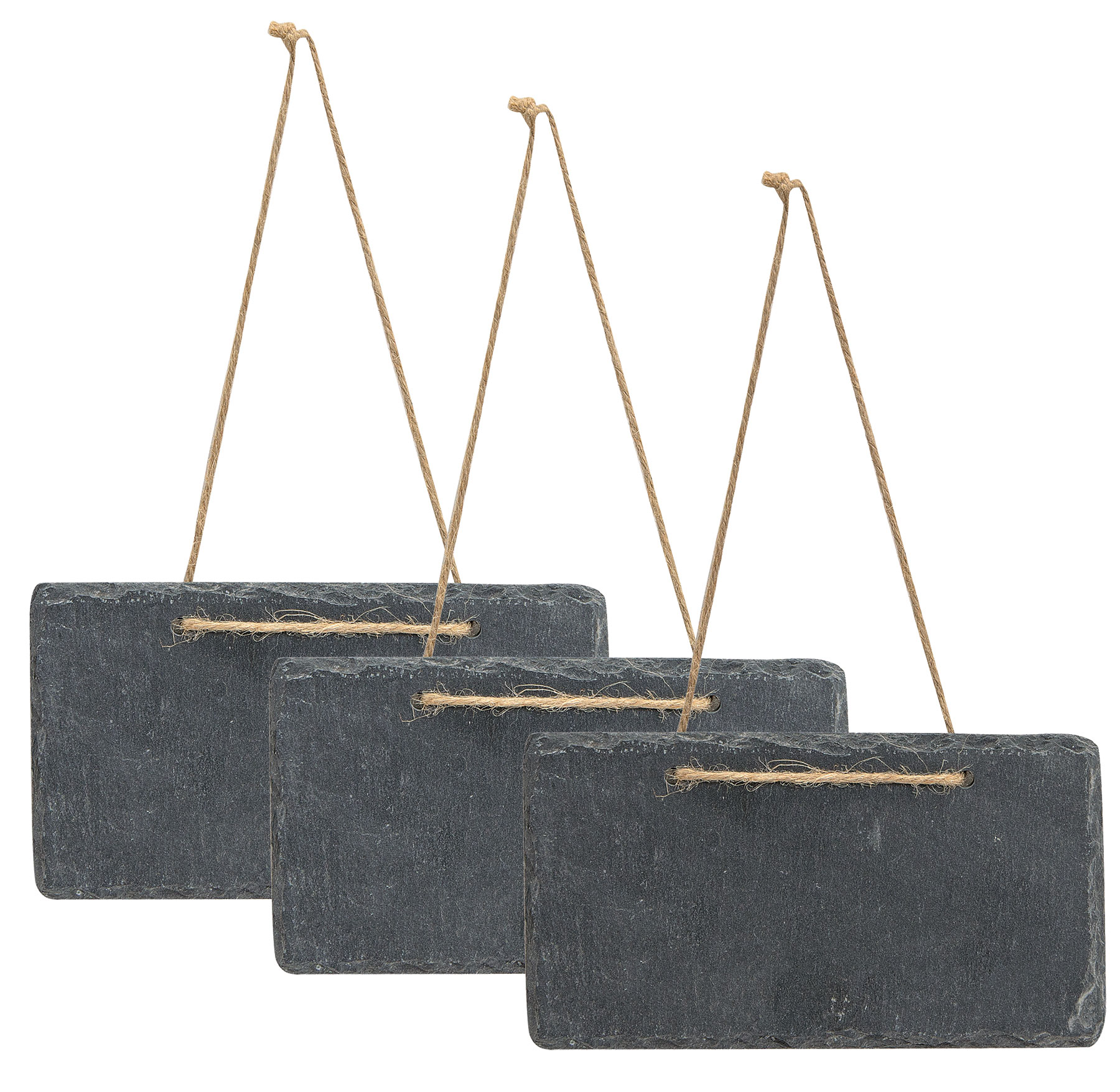 3er Set Schiefertafeln 17x9cm Kreidetafel Schieferplatte Tafel Schild Türschild