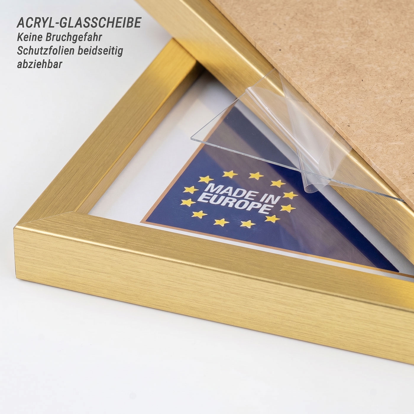 Fotorahmen 40x60 Gold MDF Holz Bilderrahmen Posterrahmen Poster Kunstdrucke