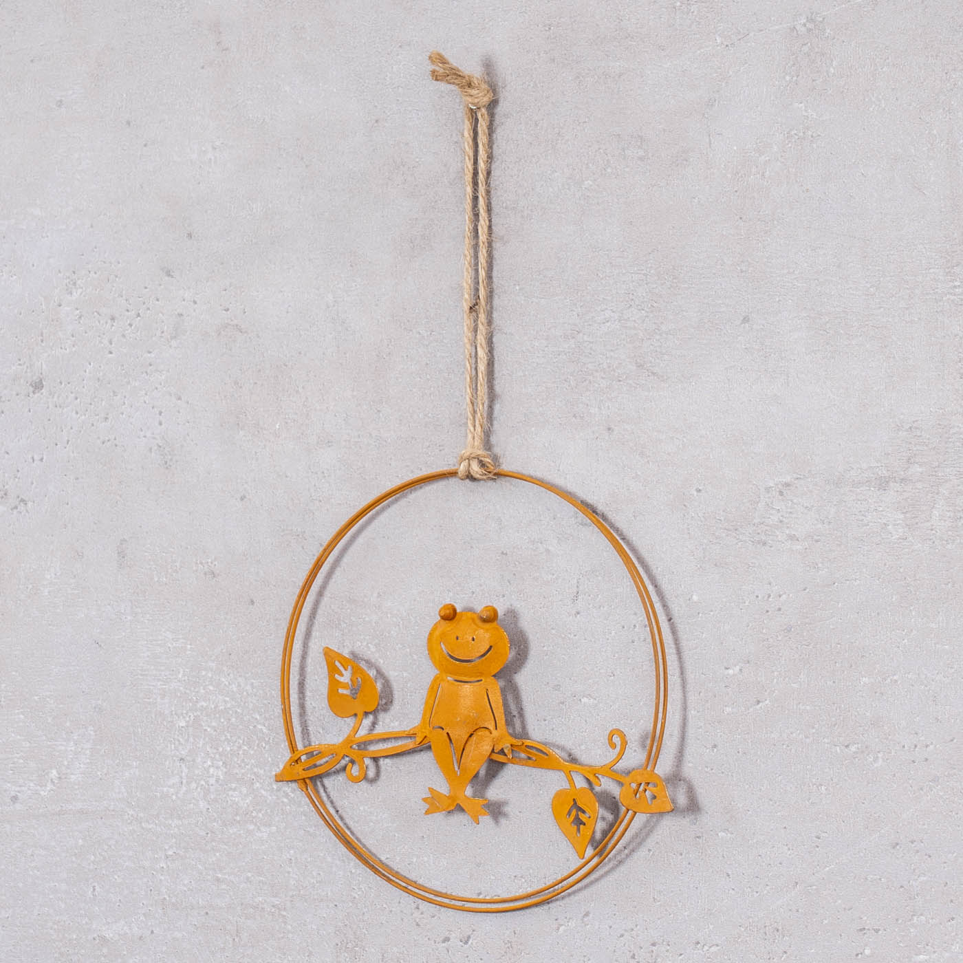 3er Set Gartendeko Biene Frosch Dekohänger Gartenschild Rostdeko zum Hängen Deko