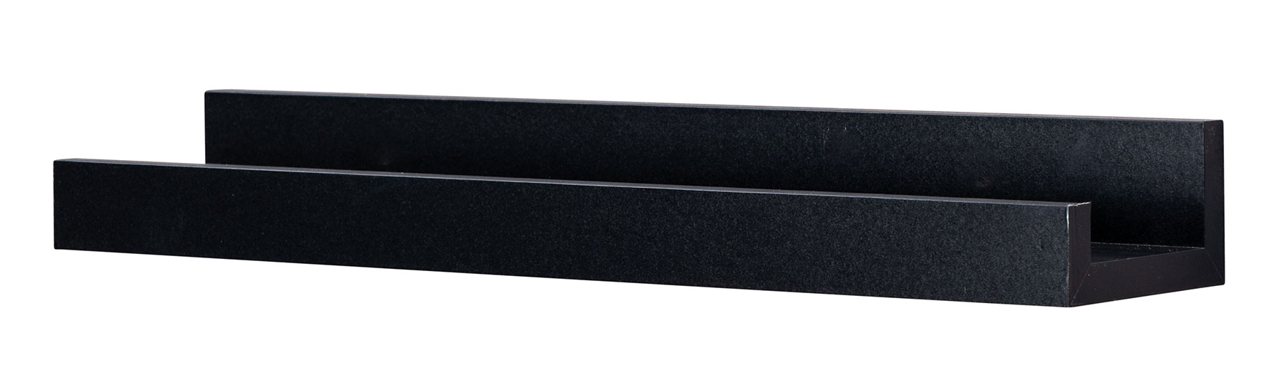 Bilderleiste L40cm Schwarz MDF Holz Wandregal Kurz Wanddeko Hängeregal Dekoregal