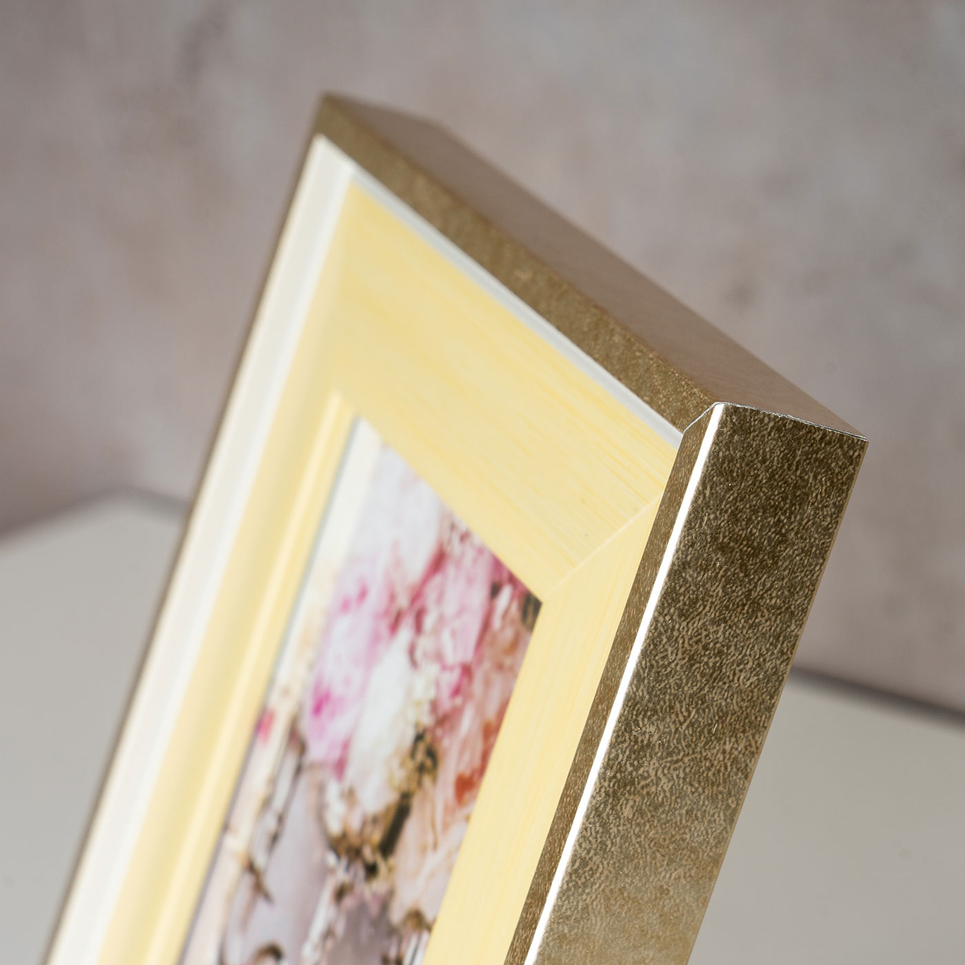levandeo 2er Set Bilderrahmen Pastell Gelb 10x15cm Fotorahmen Glas Portrait Deko