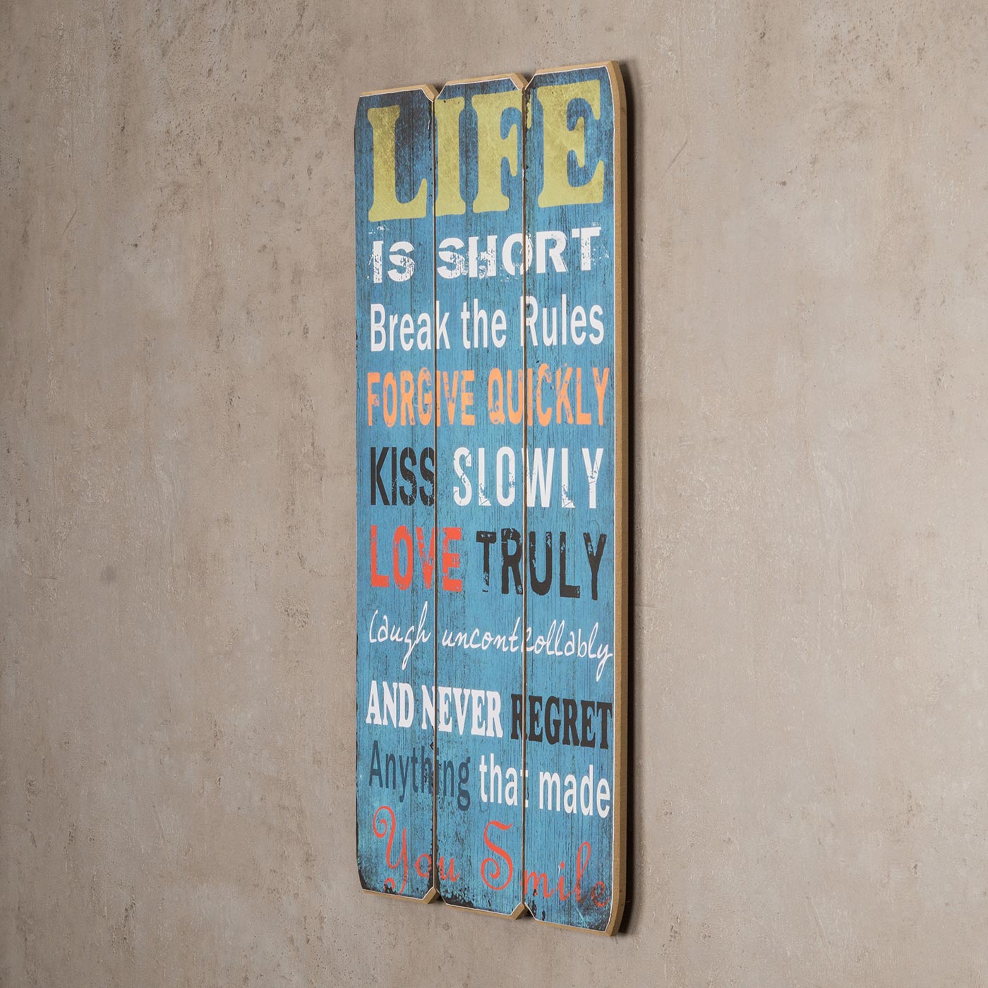 Wandschild mit Spruch Holzschild Wandobjekt Bild Holzbild Shabby Chic