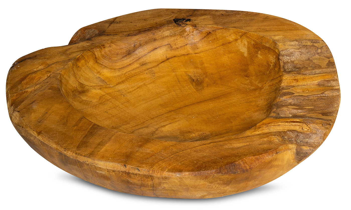 Schüssel Schale Teakholz 30cm Teak Massiv Holz Obstschale Holzschale Dekoschale