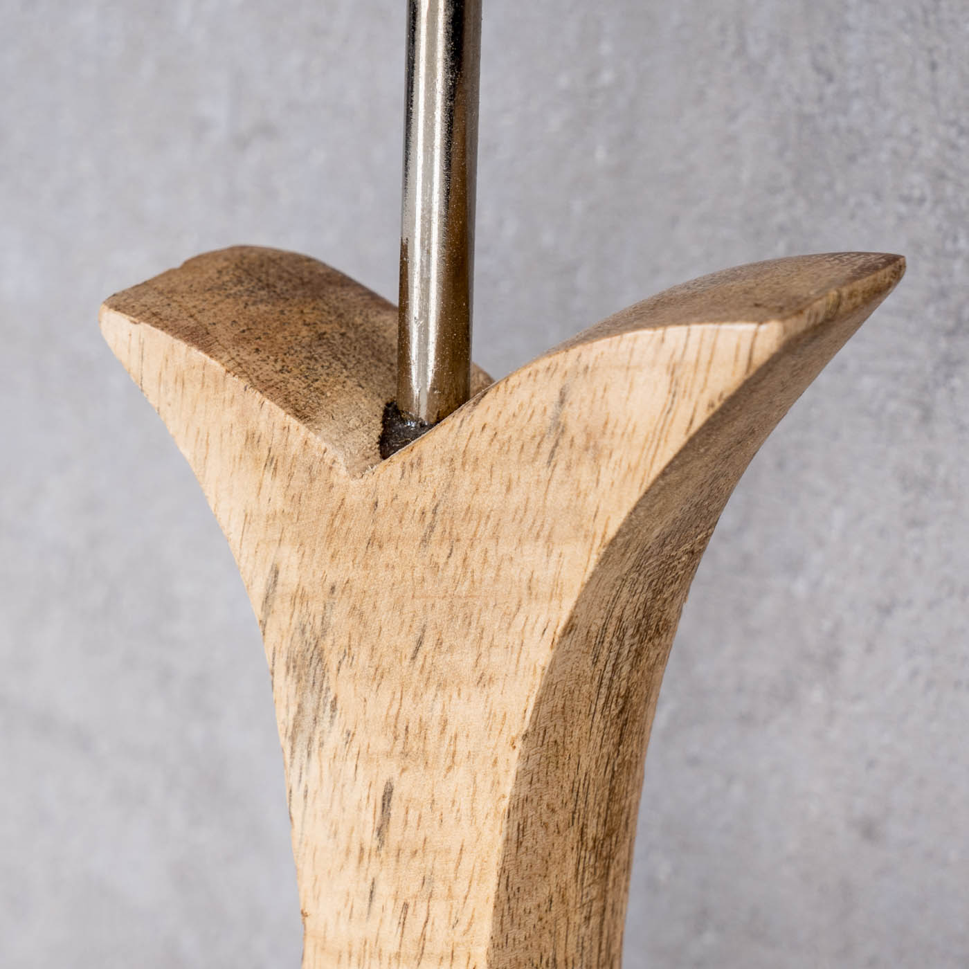 Aufsteller Blume H24cm Mango Metall Holz Braun Silber Tischdeko Frühling Deko