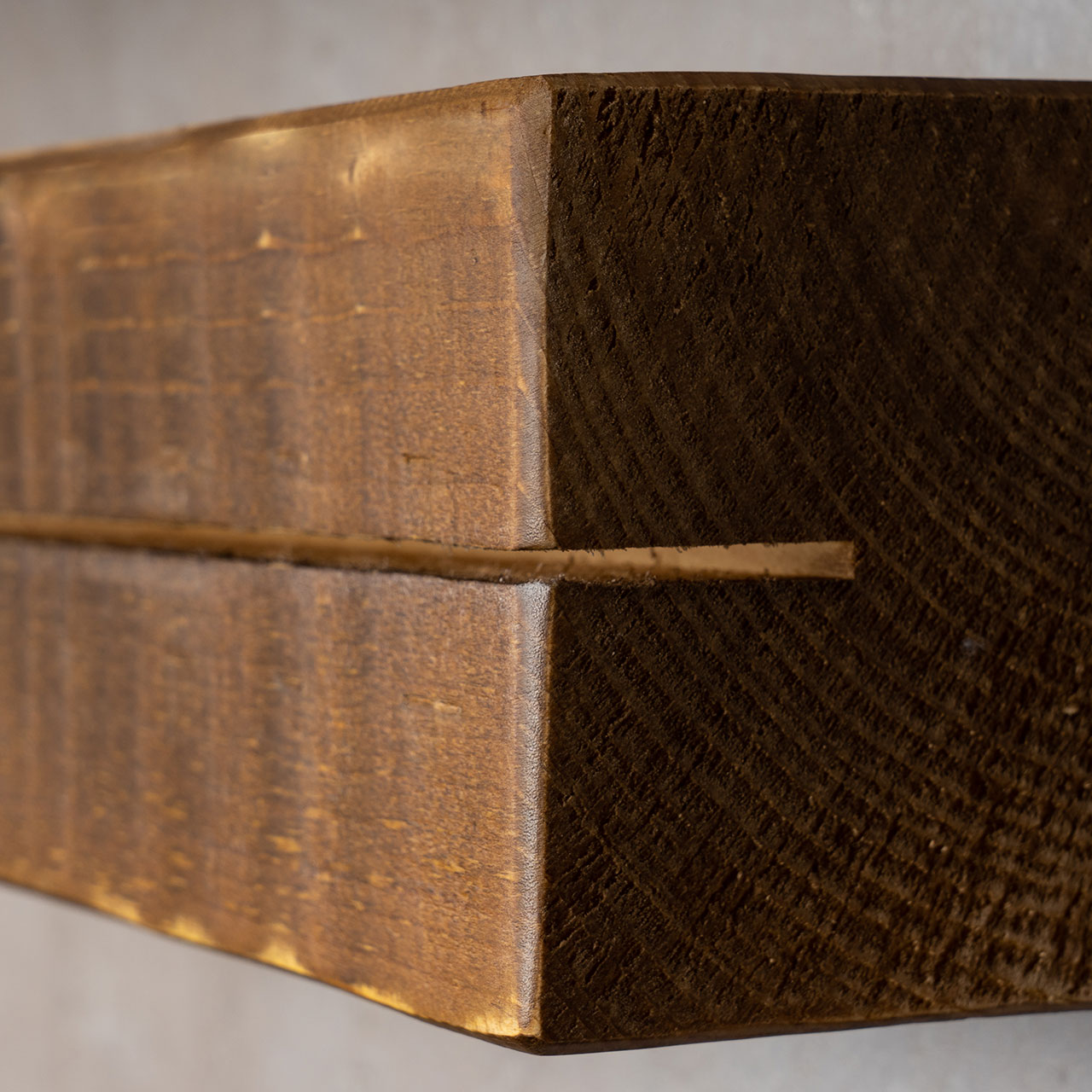 levandeo Schlüsselbrett Holz Massiv 35x10cm Nussbaum lackiert Schlüsselleiste