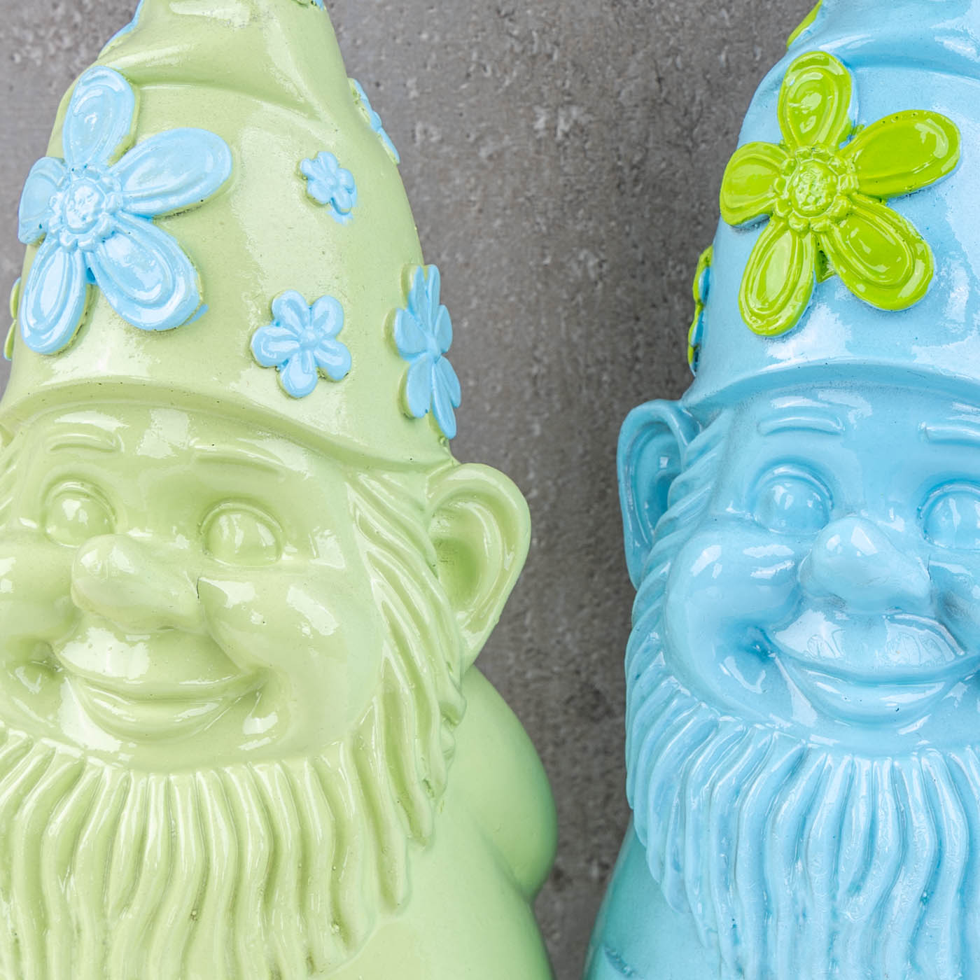 2er Set Gartenzwerg H27cm Deko Figuren Wichtel Kunstharz Gartendeko Tischdeko