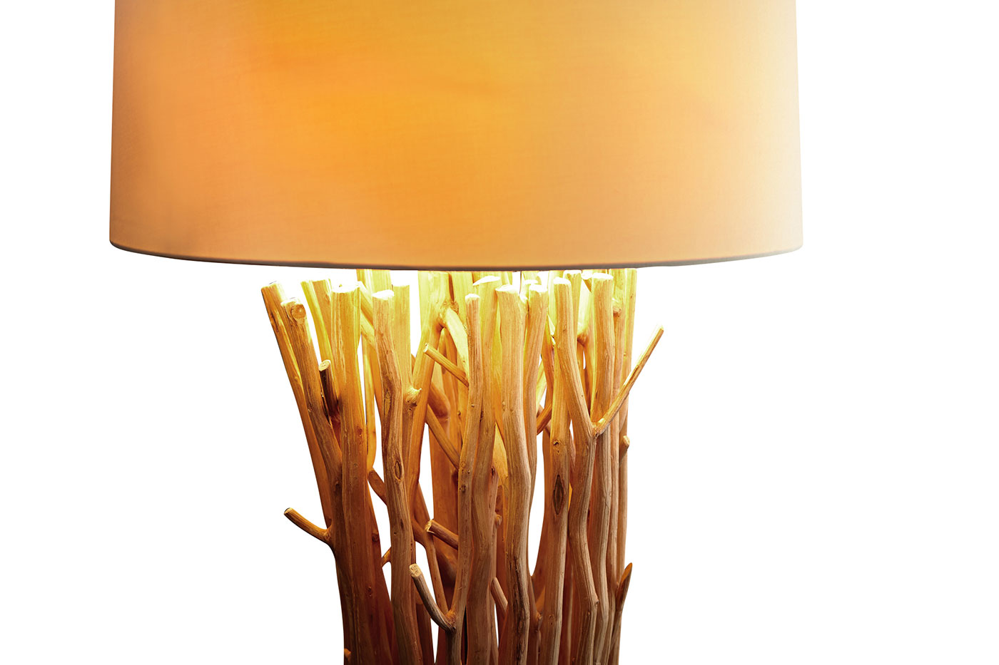 Lampe Stehlampe 175cm Holz Natur Beige Holzlampe Unikat Treibholz Leuchte