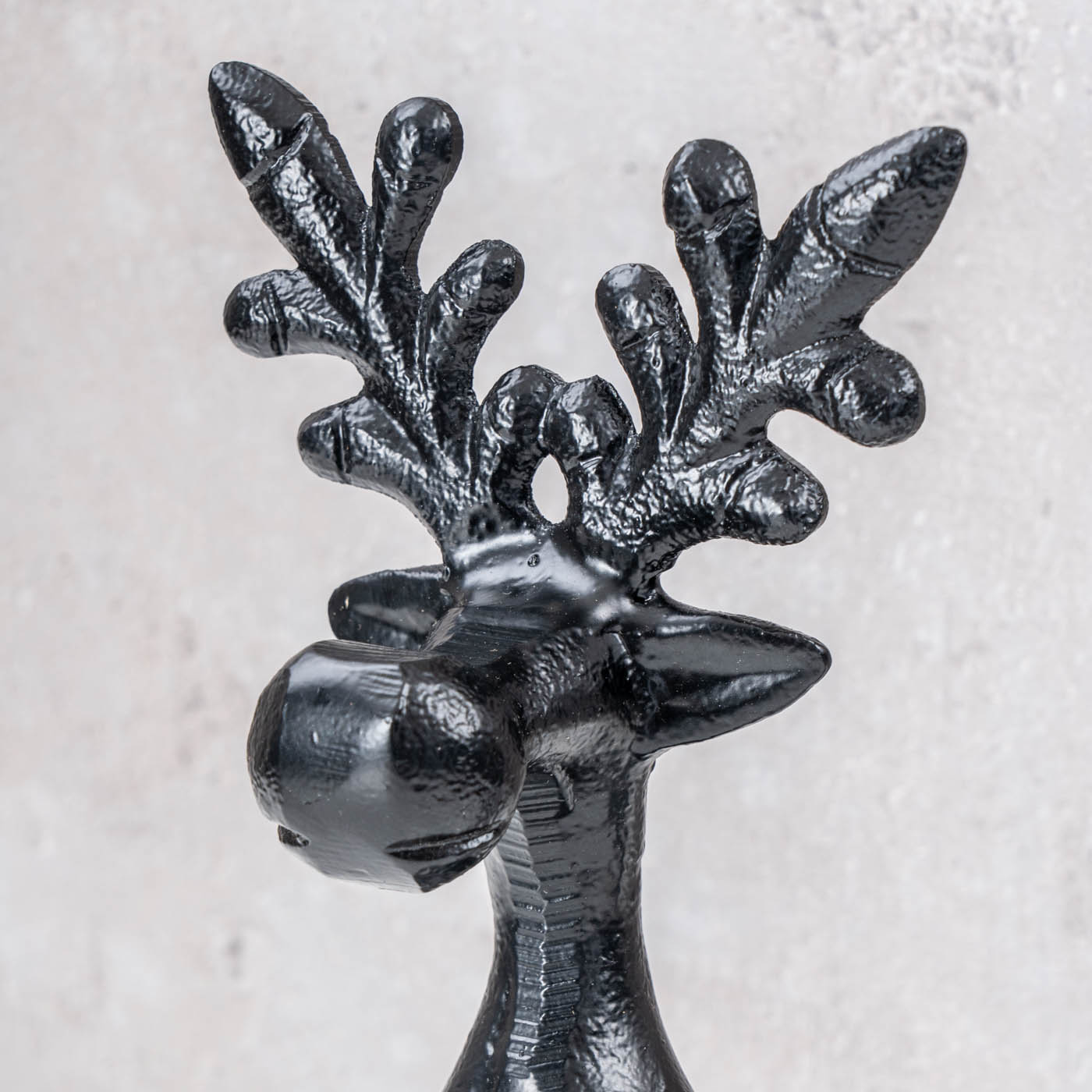 2er Set Rentiere Metall Schwarz Hirsche Deko Tischdeko Weihnachtsdeko Aufsteller