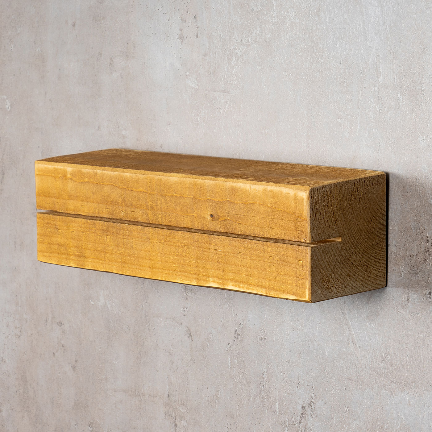 levandeo Schlüsselbrett Holz Massiv 35x10cm Eiche lackiert Schlüsselleiste Board