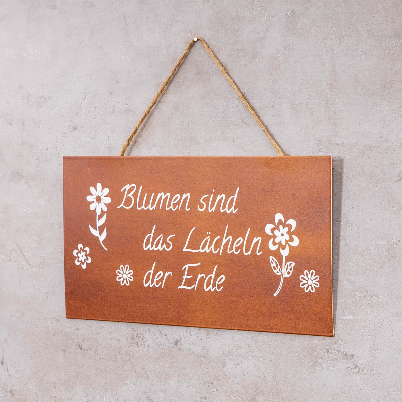 3er Set Schilder Metall L30cm Rostoptik Gartendeko Sprüche Wandbild Gartenschild