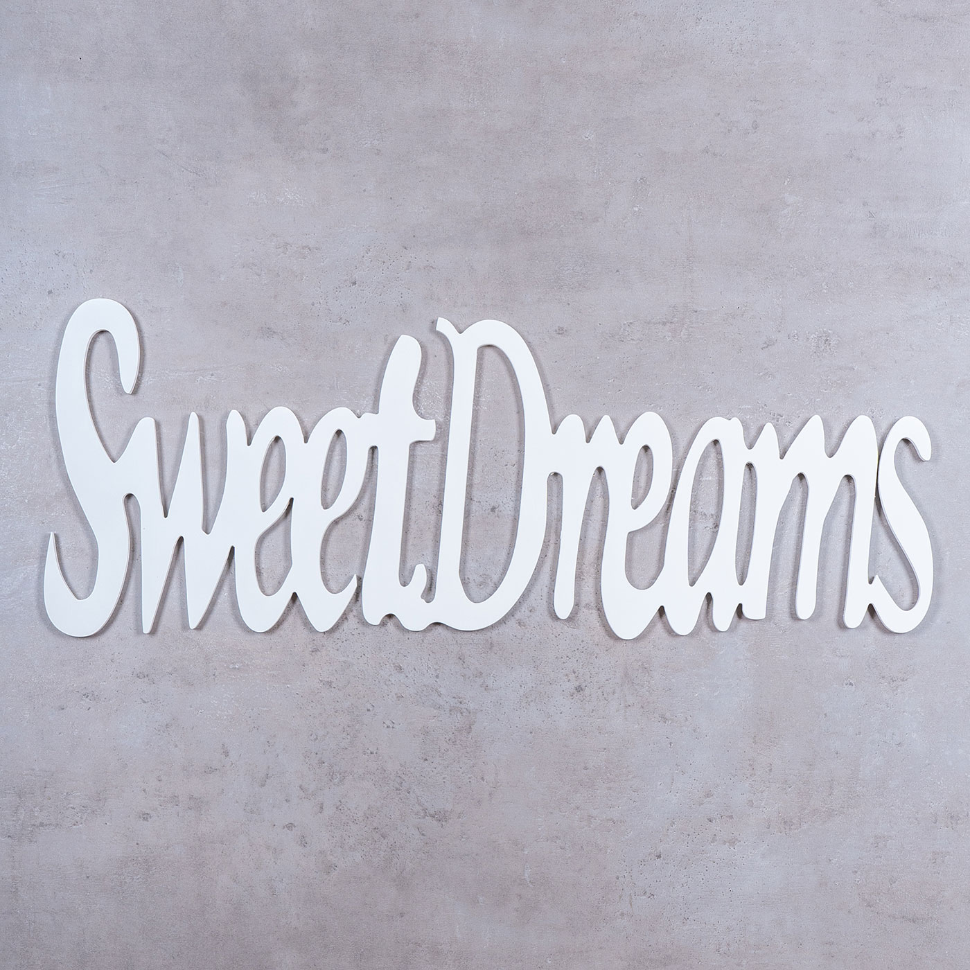 XXL Schriftzug Sweet Dreams 75x29cm Weiß Wandbild Wanddeko Buchstaben Deko