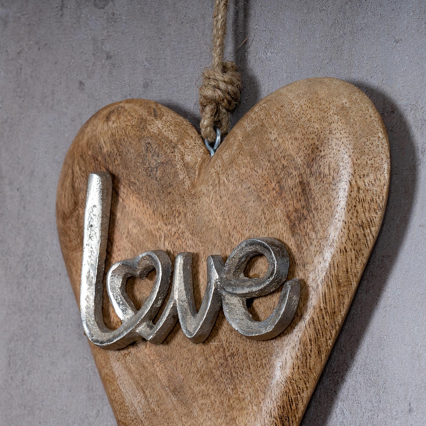Anhänger Mango Holz Schriftzug Love H26cm Wanddeko Türschild Holzdeko Deko