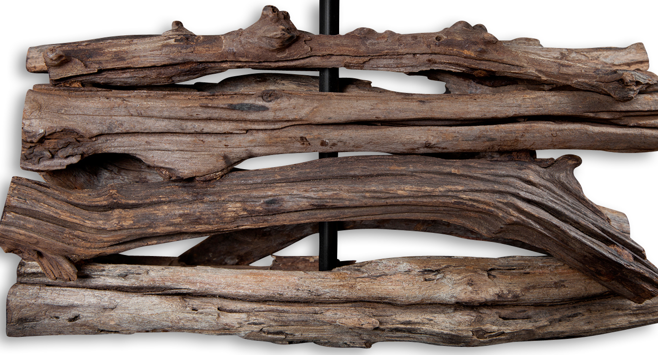 Tischlampe 35x15cm u. 40cm hoch Holzlampe Tischleuchte Holz Treibholz
