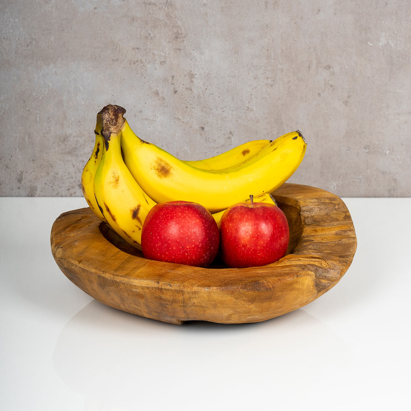 Schüssel Schale Teakholz 30cm Teak Massiv Holz Obstschale Holzschale Dekoschale