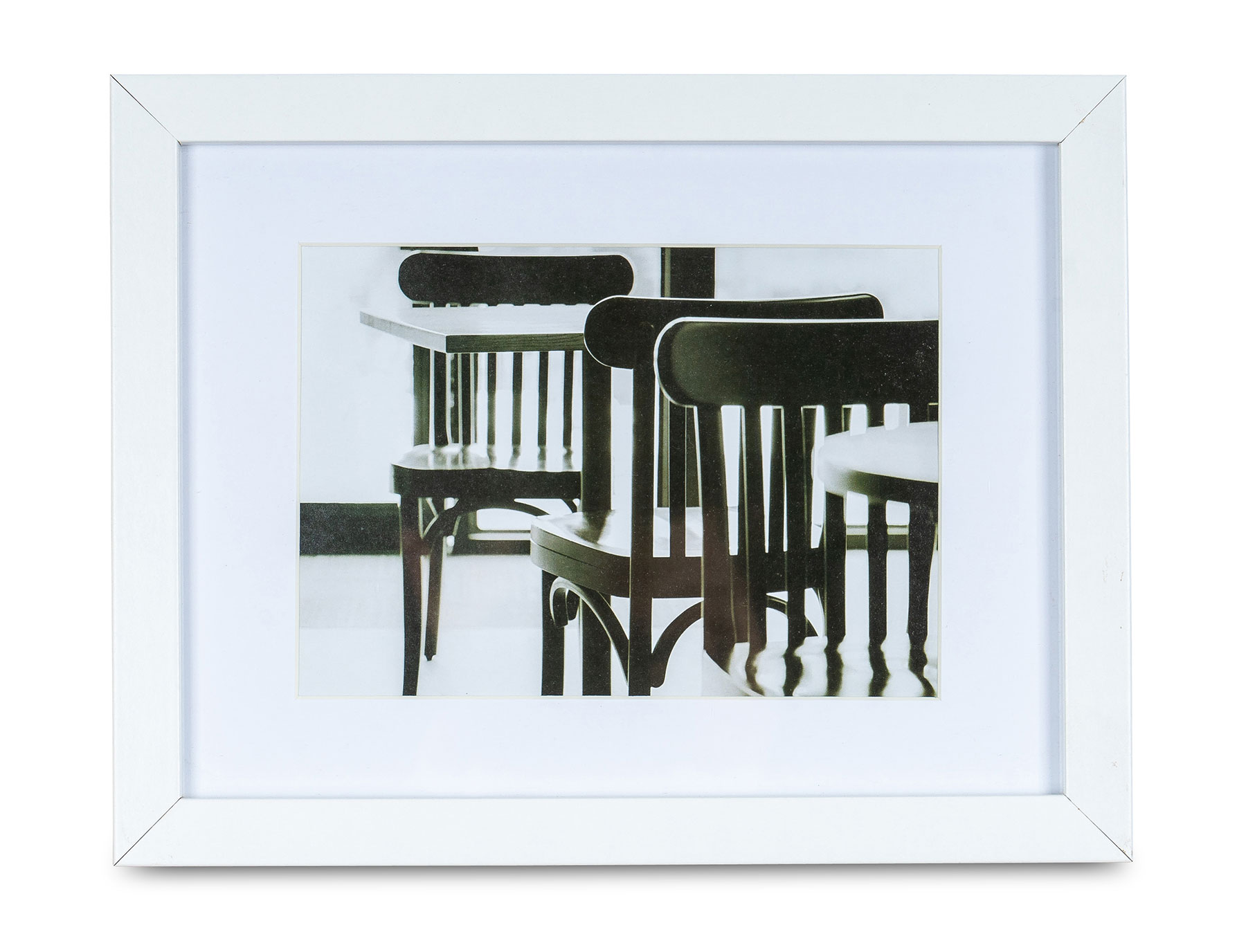 levandeo Bilderrahmen 13x18cm Weiß Holz MDF Glasscheibe Passepartout Rahmen