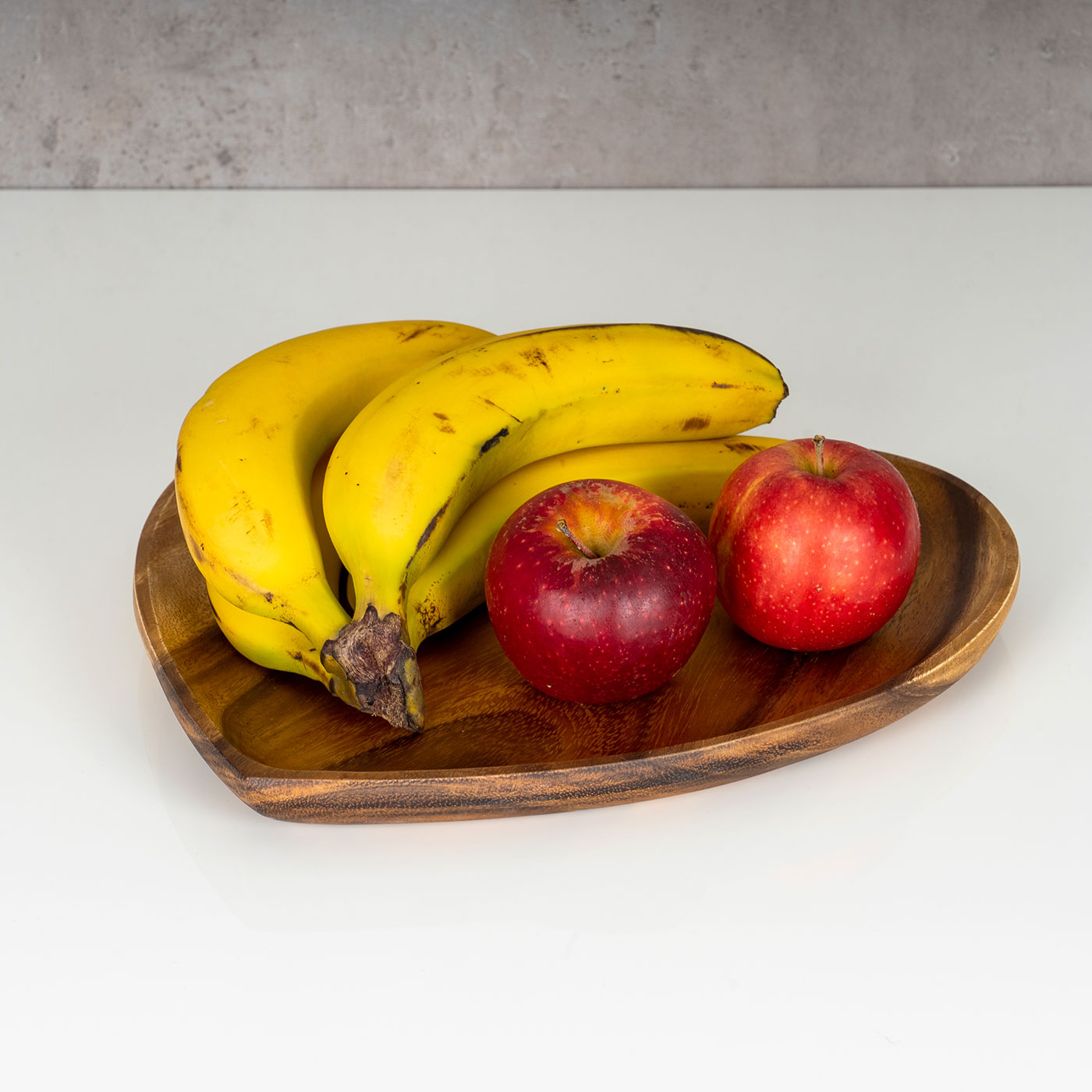 Holzschale Akazie 25cm Herz Teller Snackschale Schale Obstschale Dekoschale Holz