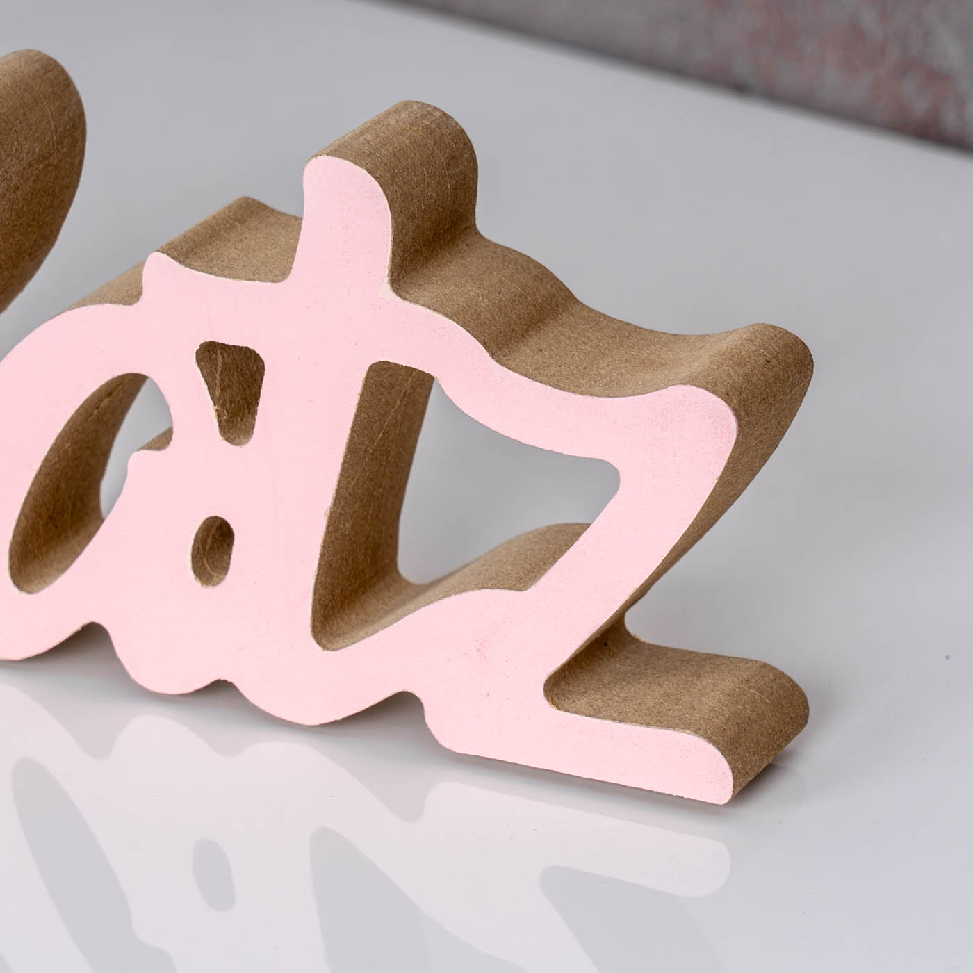 Schriftzug Lieblingsplatz L40cm Pastell Rosa Holz Tischdeko Deko Aufsteller