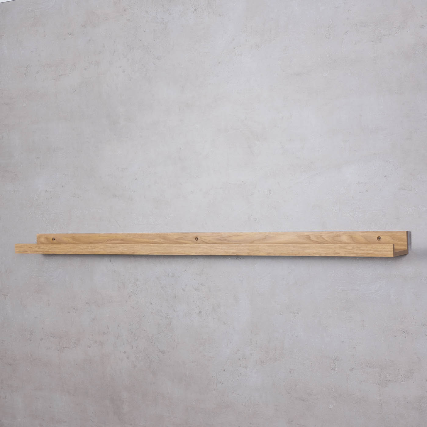 Bilderleiste Eiche Braun L110cm MDF Holz Wandregal Schmal Wanddeko Hängeregal