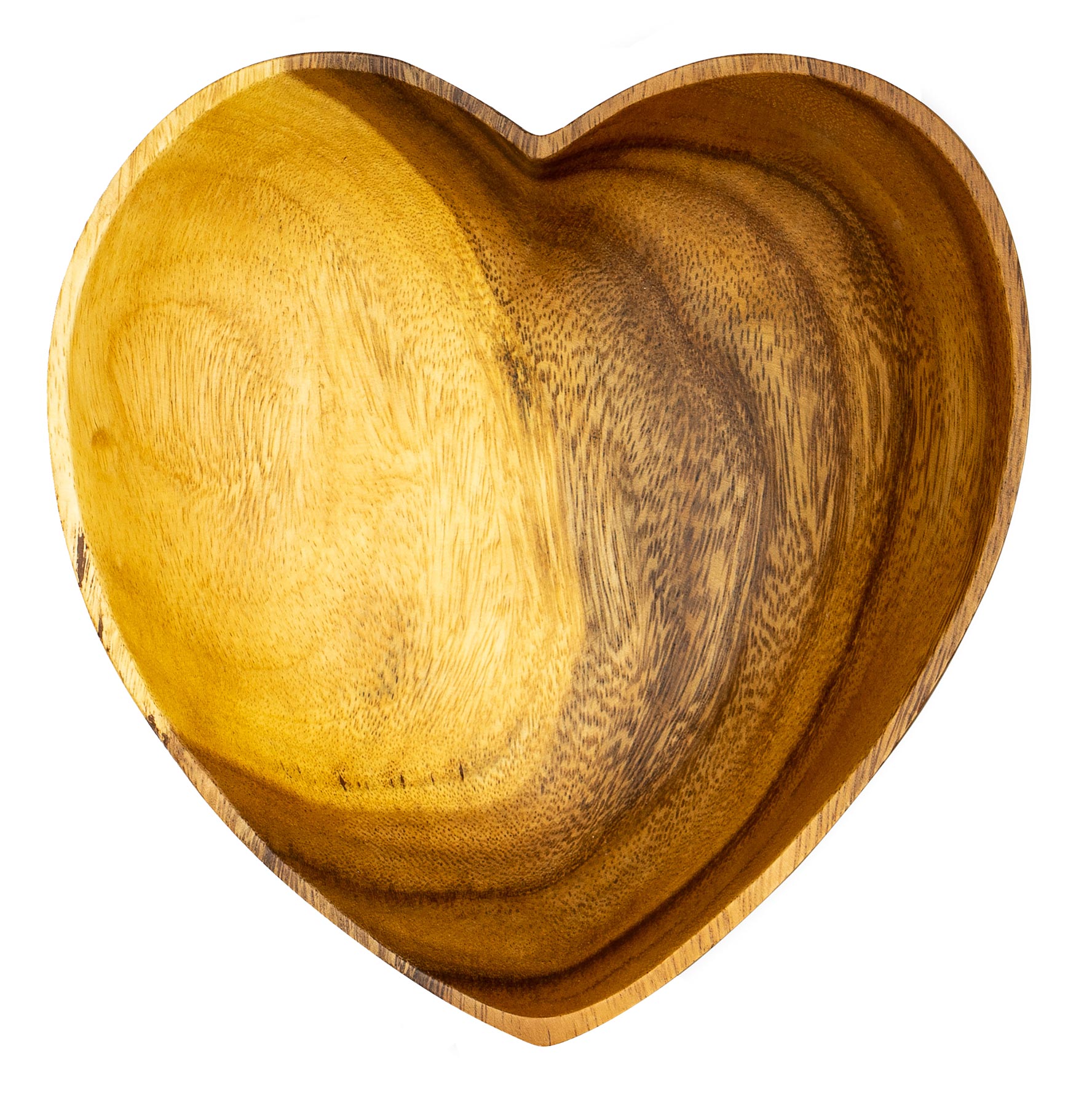 Schüssel Akazie 20x5,5cm Herz Holz Schale Obstschale Obstkorb Brotkorb Design