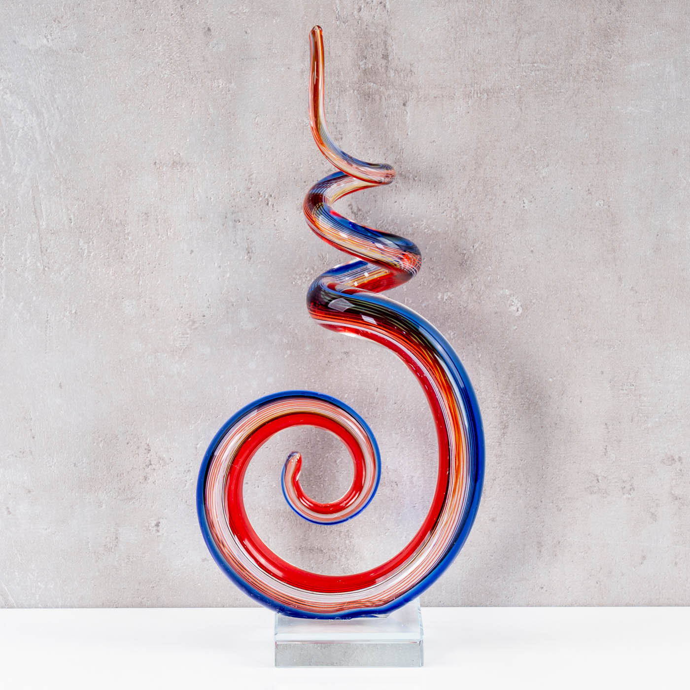 Designer Kunst Skulptur Dekofigur  34x16 cm Glas Unikat Thai Chi Glasskulptur
