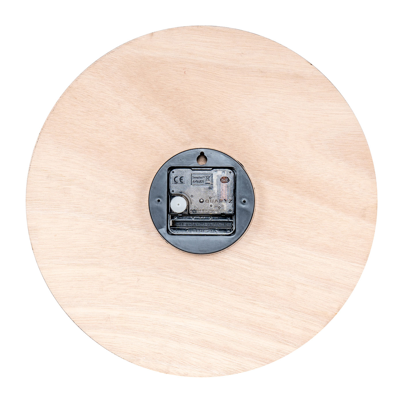 Wanduhr Holz 30x30cm Rund Holzuhr Uhr Holzbild Küche Kräuter Gewürze Deko