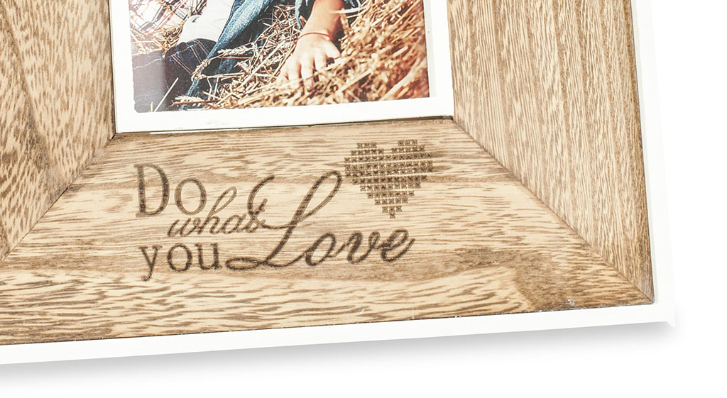 Fotorahmen Aufsteller braun Do what you love Holz Glas Bilderrahmen