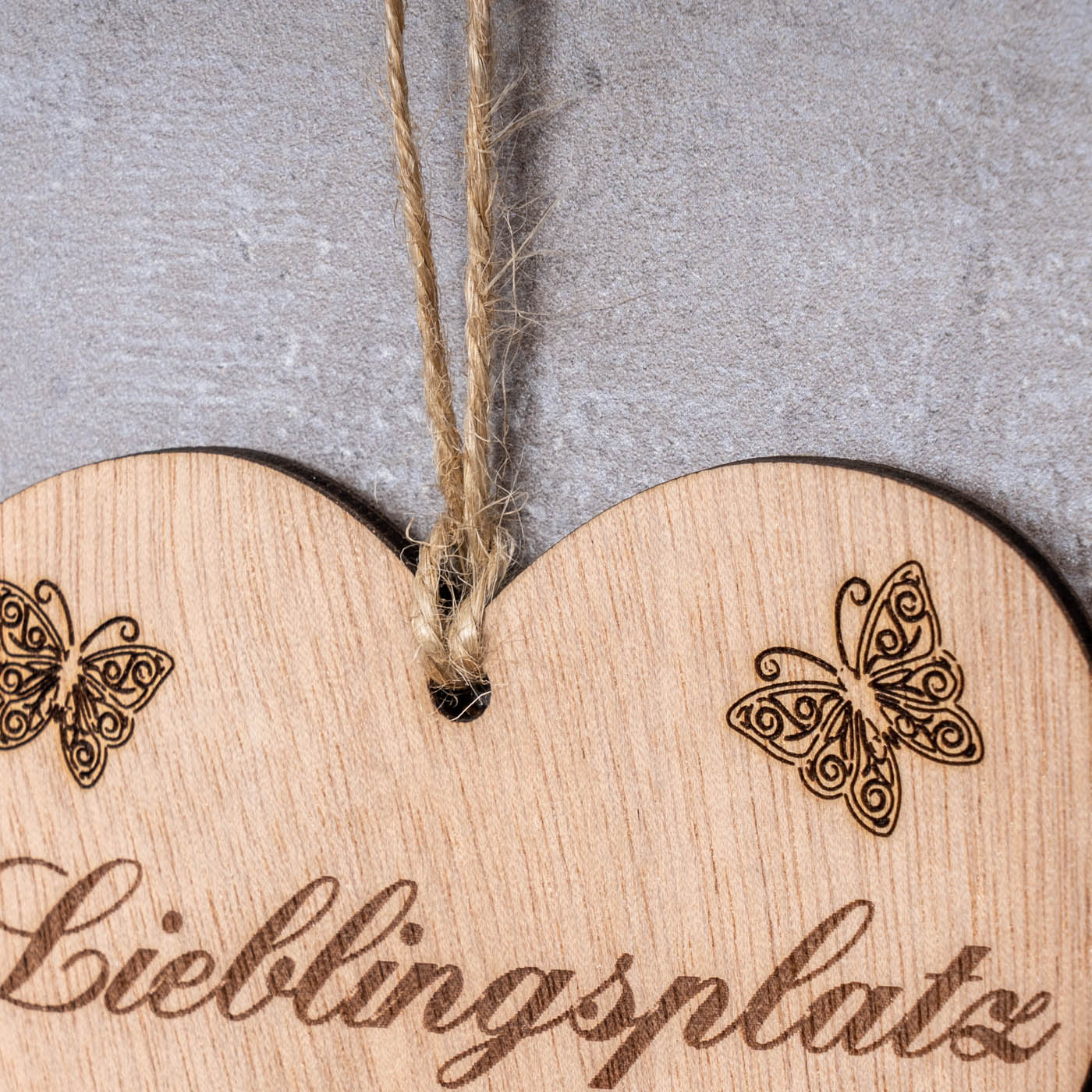 Lieblingsplatz Herz 10x9cm Birkenholz Sprüche Liebe Deko Holz Anhänger Geschenk