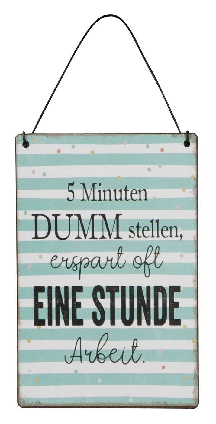 3er Set Blechschilder H15cm Lustige Sprüche Bunt Wandbild Wanddeko Deko Schilder