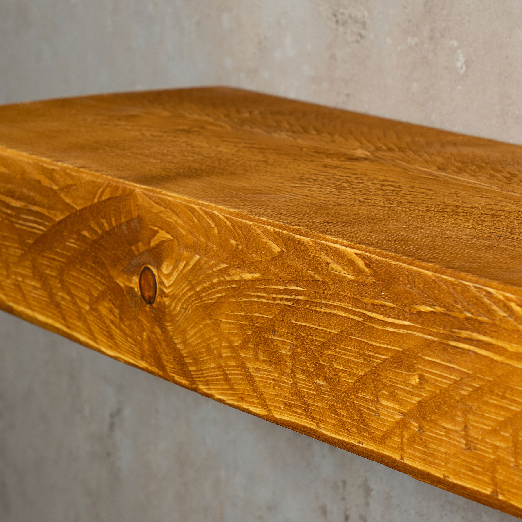 levandeo Wandregal Holz Massiv 100x10cm Teak Farbig Wandboard Regal Vintage Bord